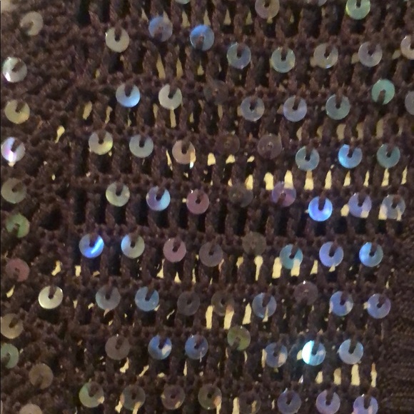 BCBG Rainbow Sequin over Chocolate Brown Bolero - Picture 3 of 6